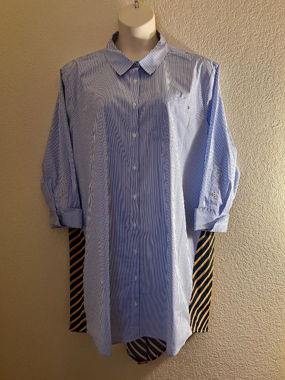 Tommy Hilfiger Striped Button Down Shirt Dress